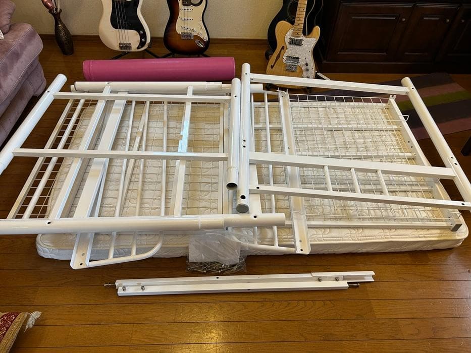 【 横浜市・引き取り限定 】コンパクトロフトベッド国産ポケットコイルマットレス付