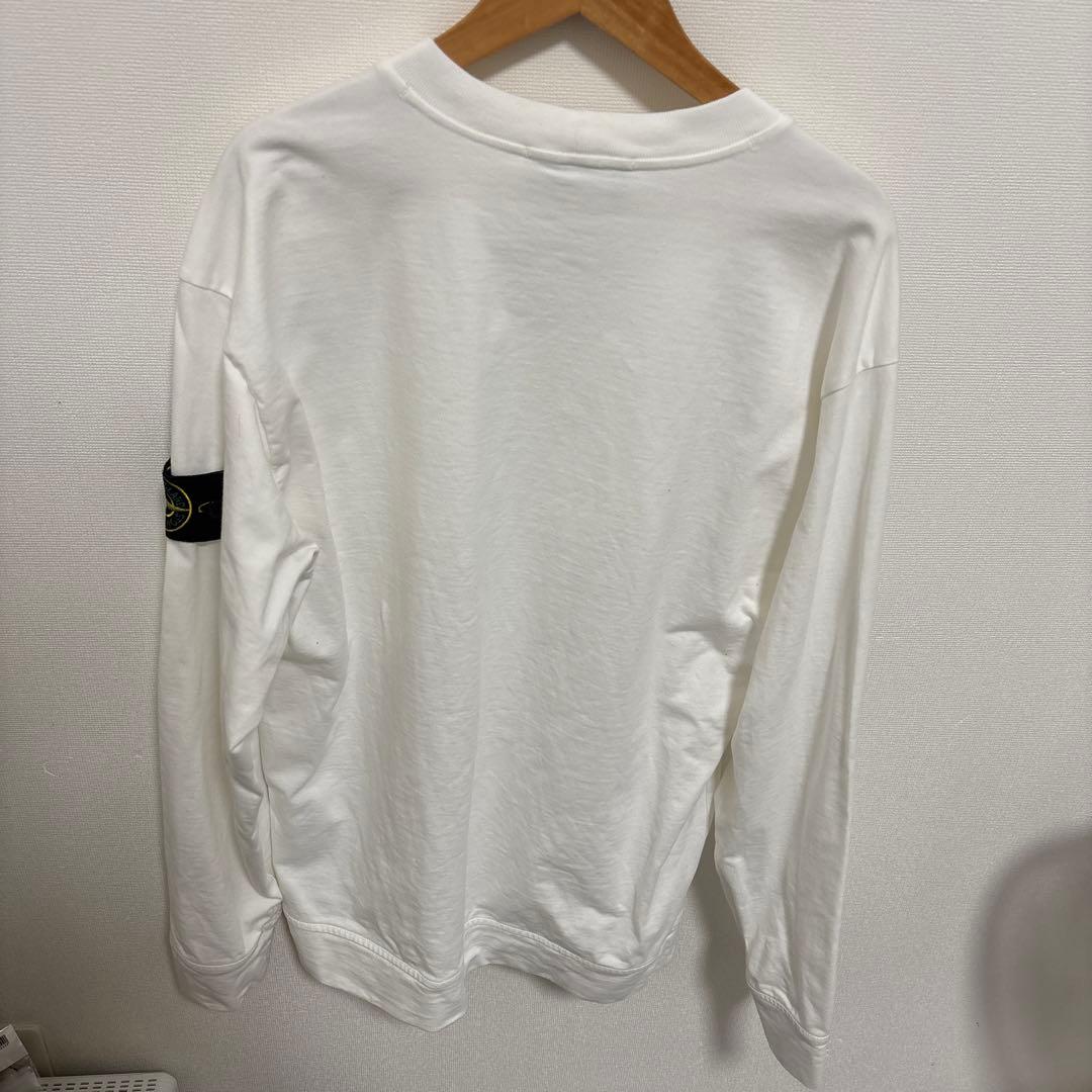 Stone  ホワイト 長袖トレーナー