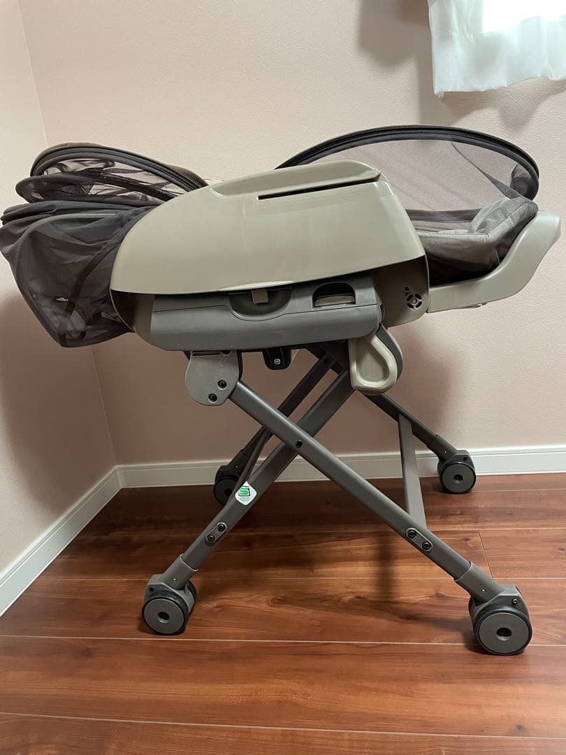 【美品】コンビ ネムリラ Fit AQ ハイローチェア マルチメッシュカバー付き