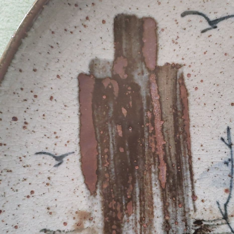 【スーパーセール】骨董品　大皿　縦42㎝　横42㎝