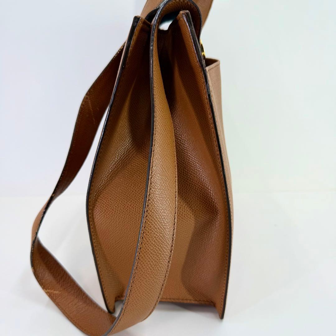 ブルガリ　BVLGARI レザー　ショルダーバッグ　ブラウン　225