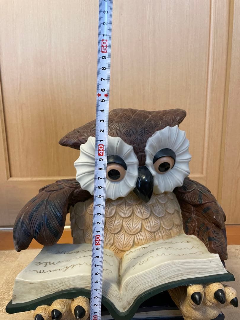 bigサイズ フィギュリン 読書フクロウ
