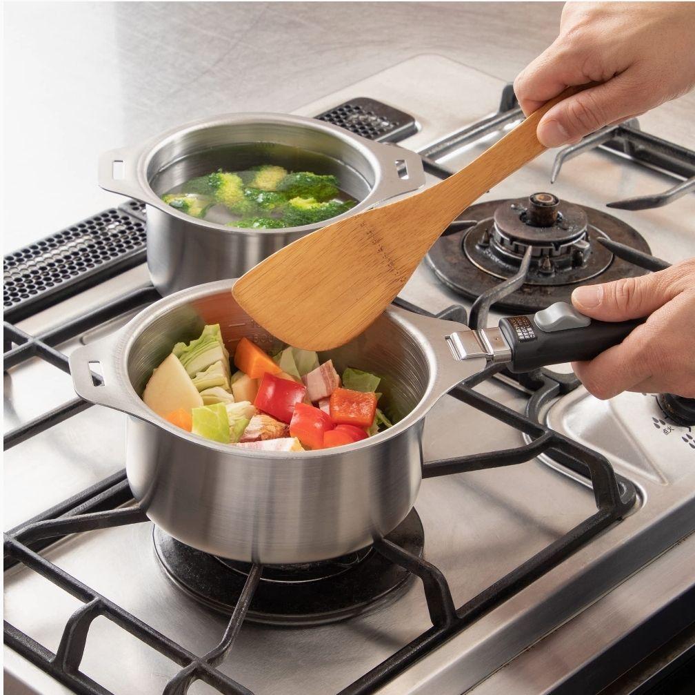 燕三条 ステンレス 鍋セット 蒸し台 中カゴ付き【新品未使用】