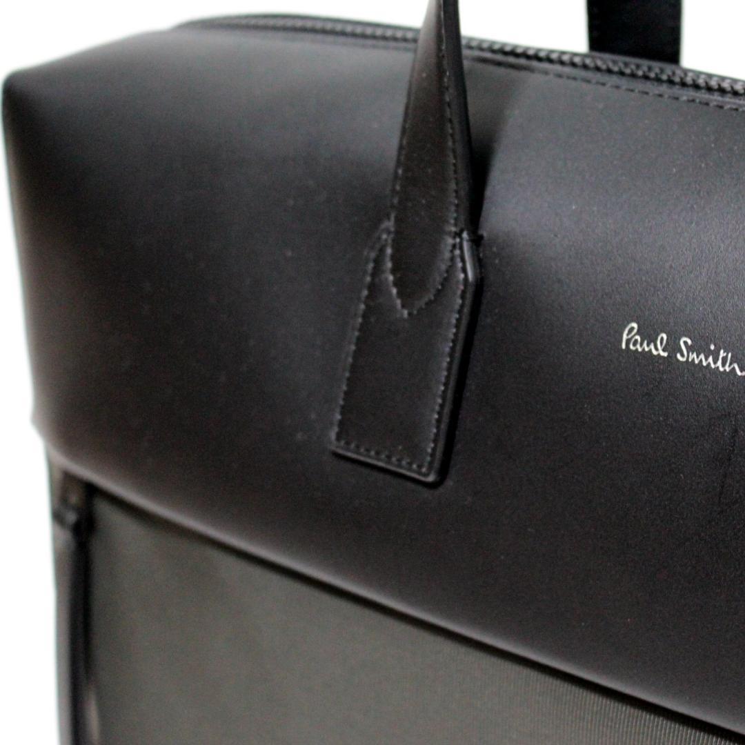 新品 ポールスミス ビジネスカジュアル 2WAY レザー ビジネスバッグ グレー
