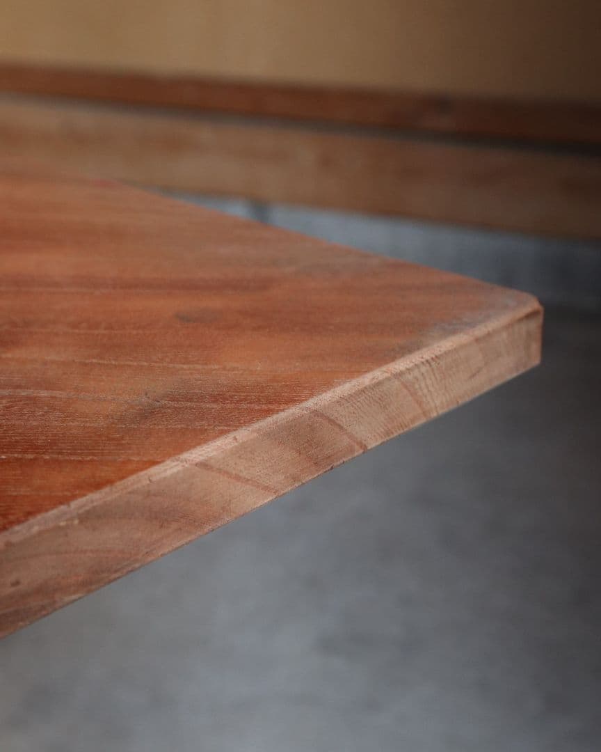 総欅(ケヤキ)材のろくろ脚ローテーブル　古道具 古家具 アンティーク カフェ