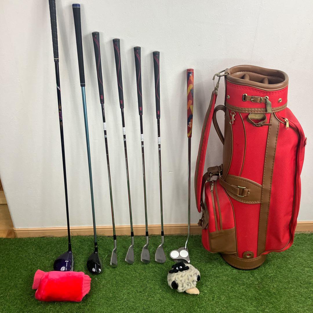 初心者向け レディース ゴルフセット 練習用　可愛い　ハーフ用