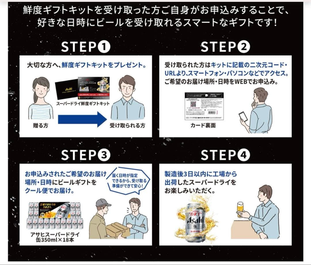 アサヒスーパードライ鮮度ギフト350ml缶×18本　2セット