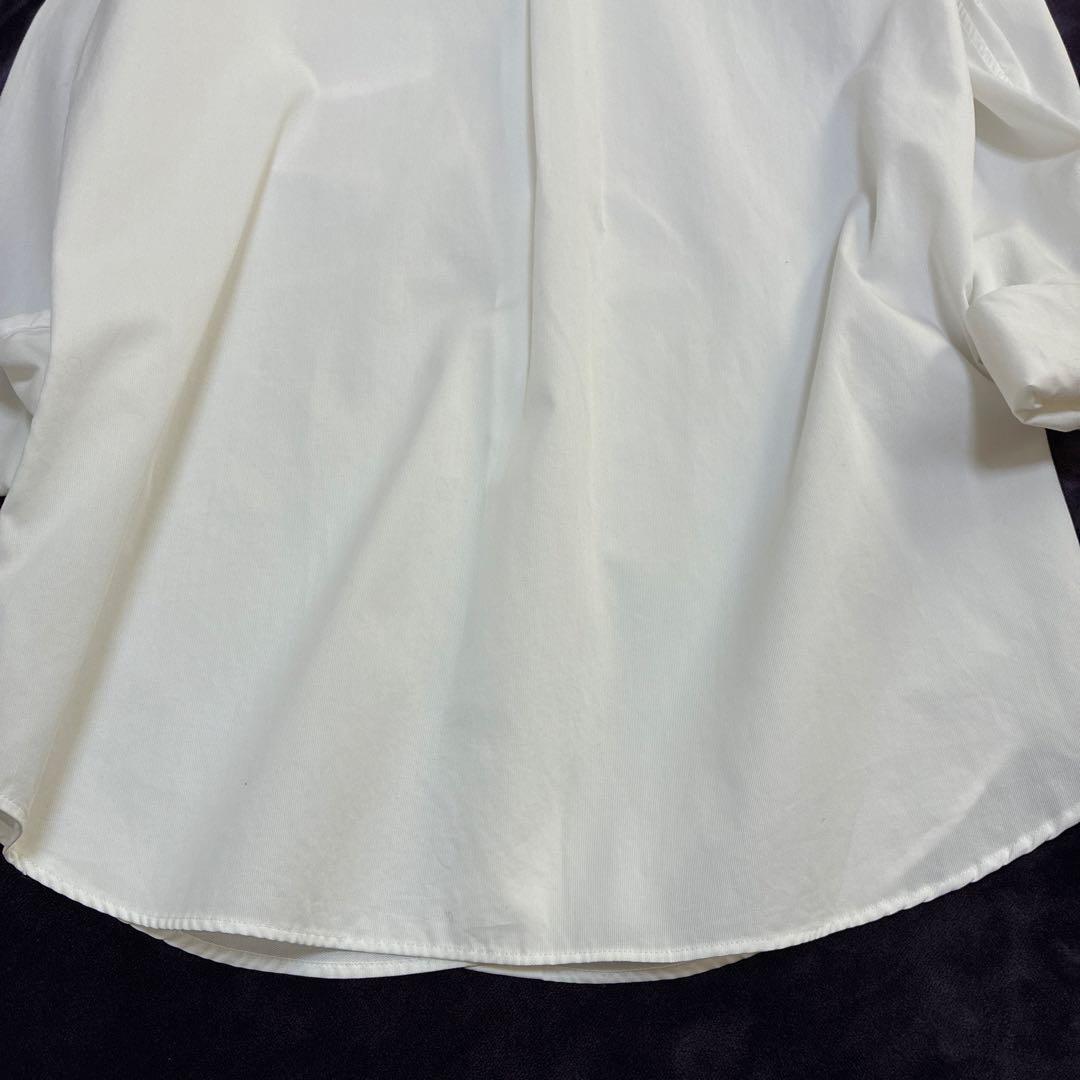 DEUXIEME CLASSE ドゥーズィエムクラスホワイト長袖コットンシャツ