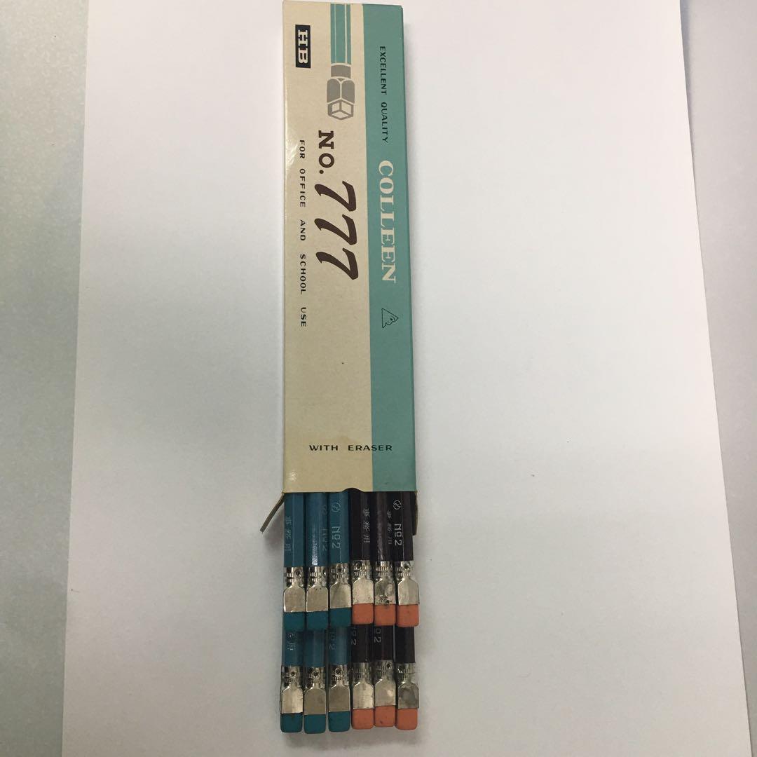 【昭和レトロ】コーリン鉛筆　no．777 HB消しゴム付1ダース