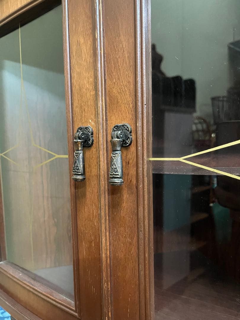 コーナーラック キャビネット 昭和レトロ 飾り棚 インテリア 当時物