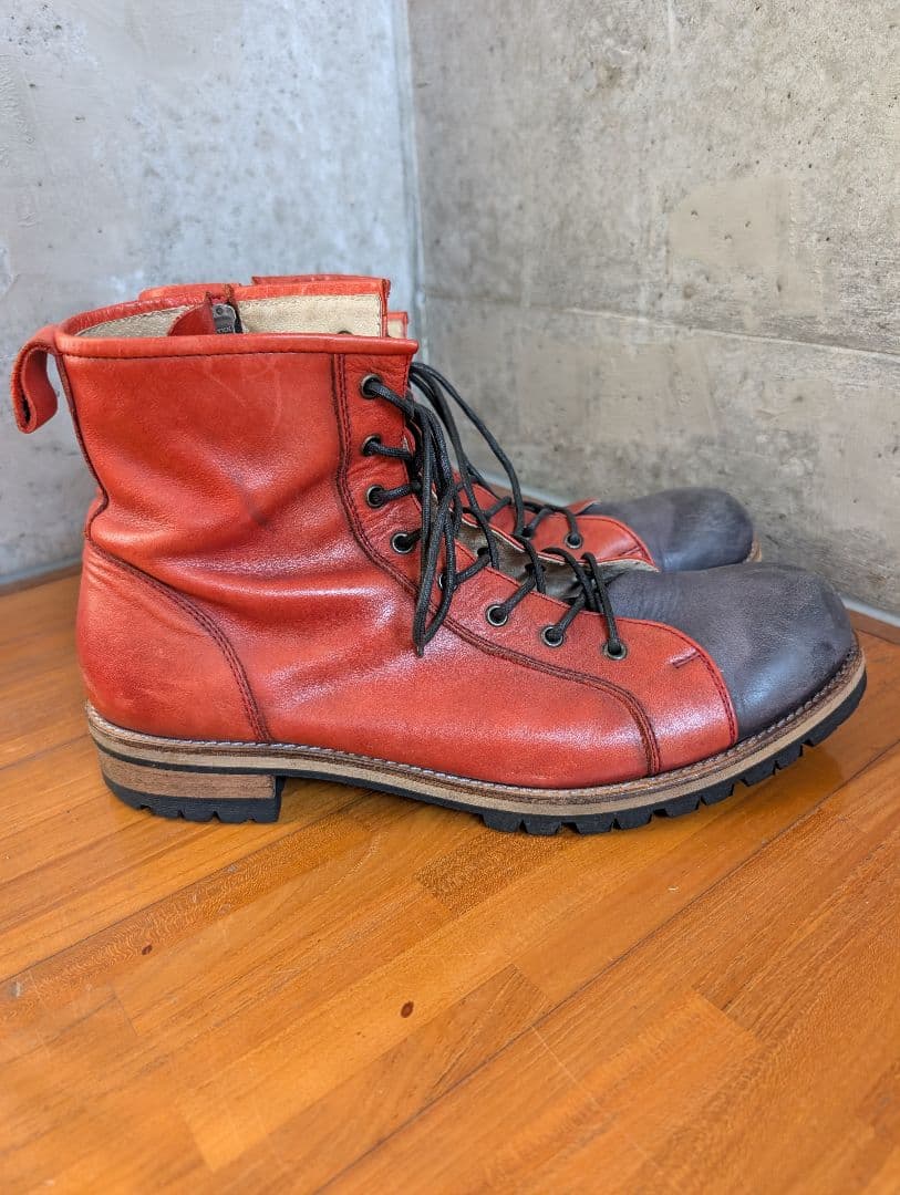 日本製 glamb Anarchy boots 赤