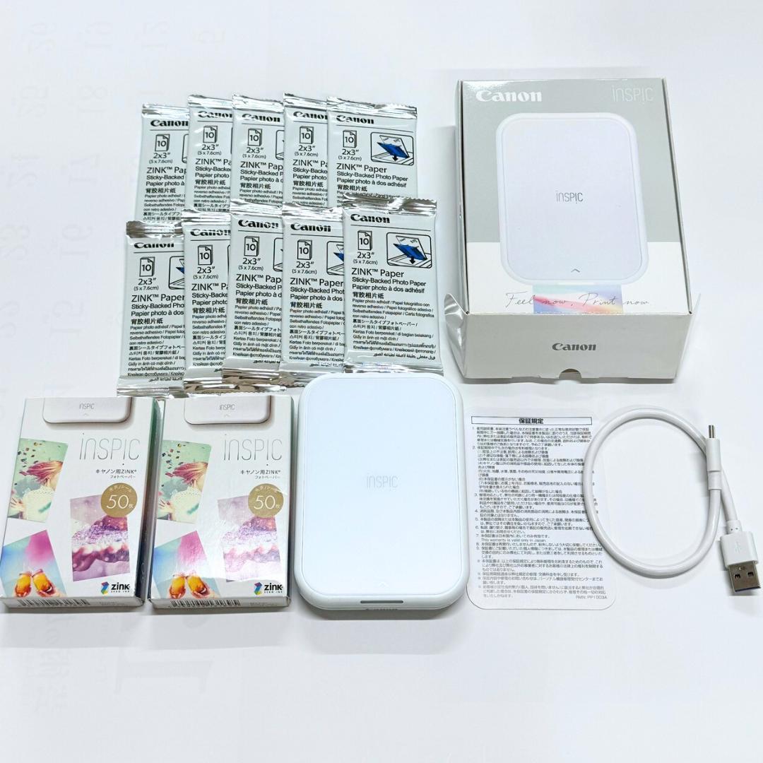 【美品】inspic PV-223-WH 本体 フォトペーパー100枚