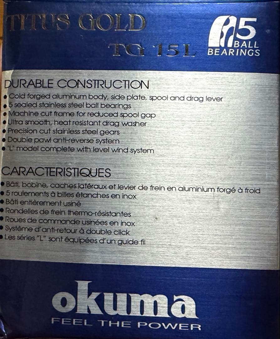 okuma TITUS GOLD TG 15L リール