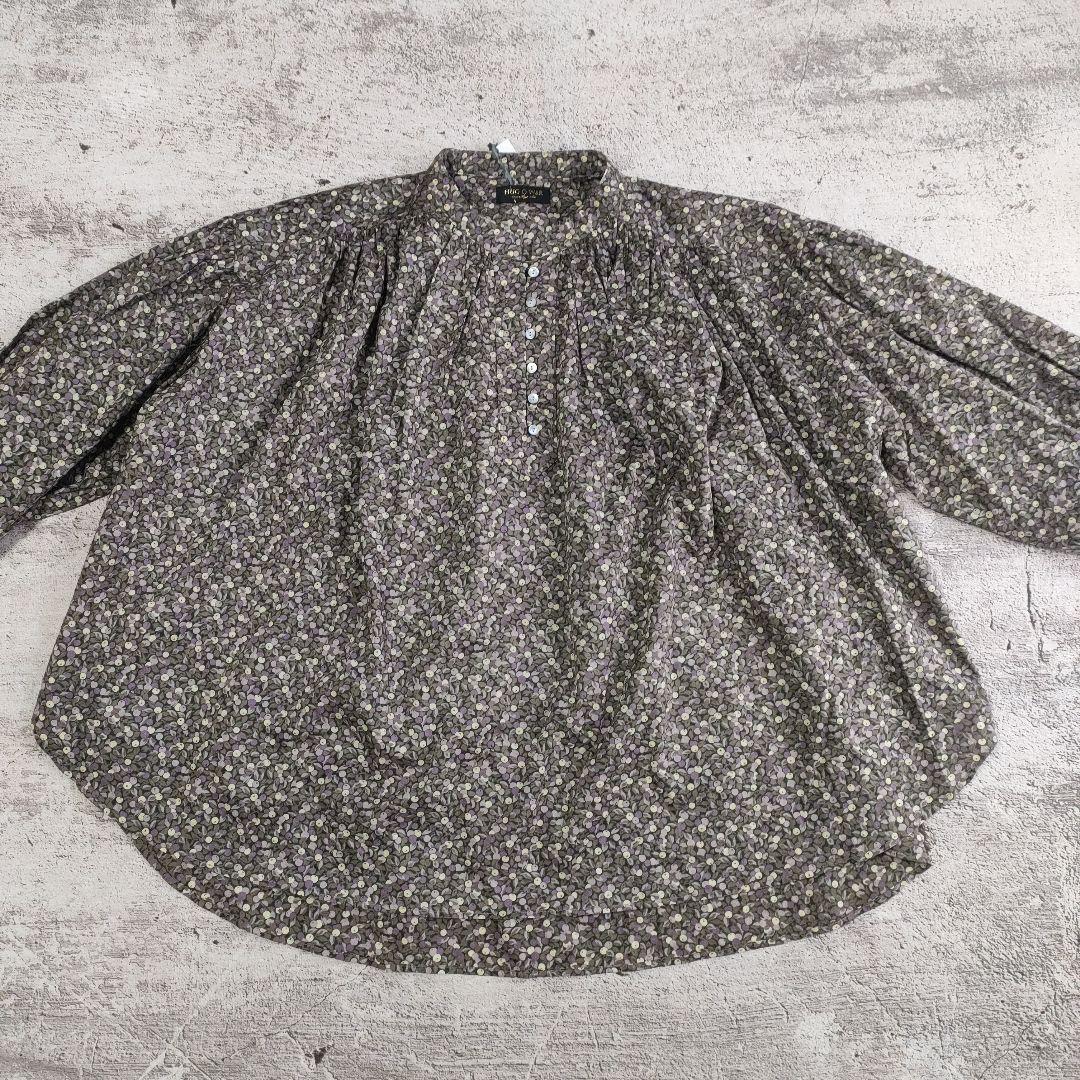 24SS 新品　HUG Ō WäR　LIBERTY　ギャザープルオーバーブラウス