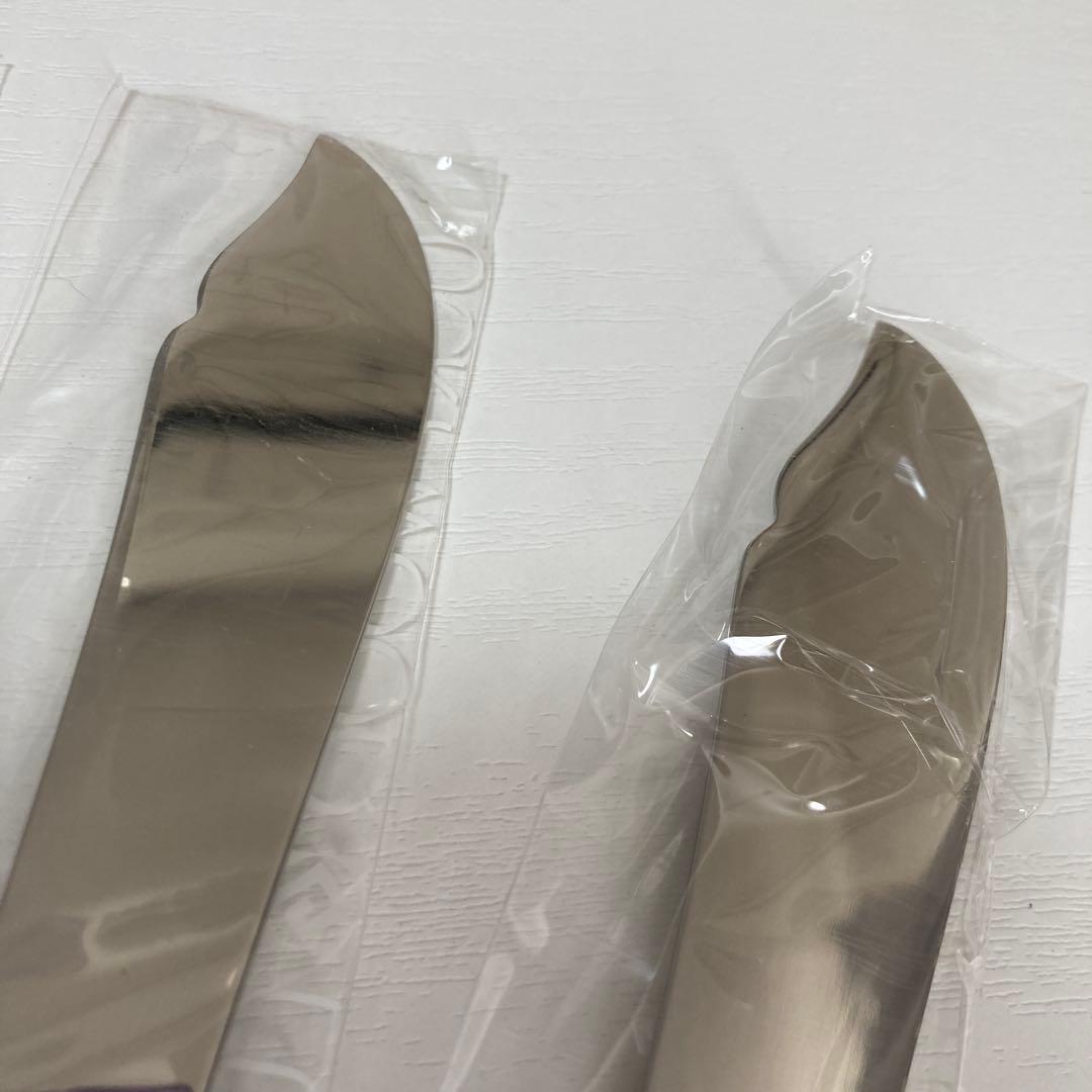18-12ステンレス　日本製ラッキーウッドフィッシュフォーク、ナイフ