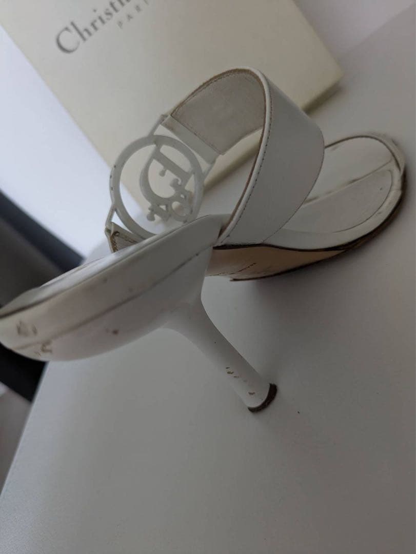 Dior　ChristianDior ホワイト　サンダル　ミュール