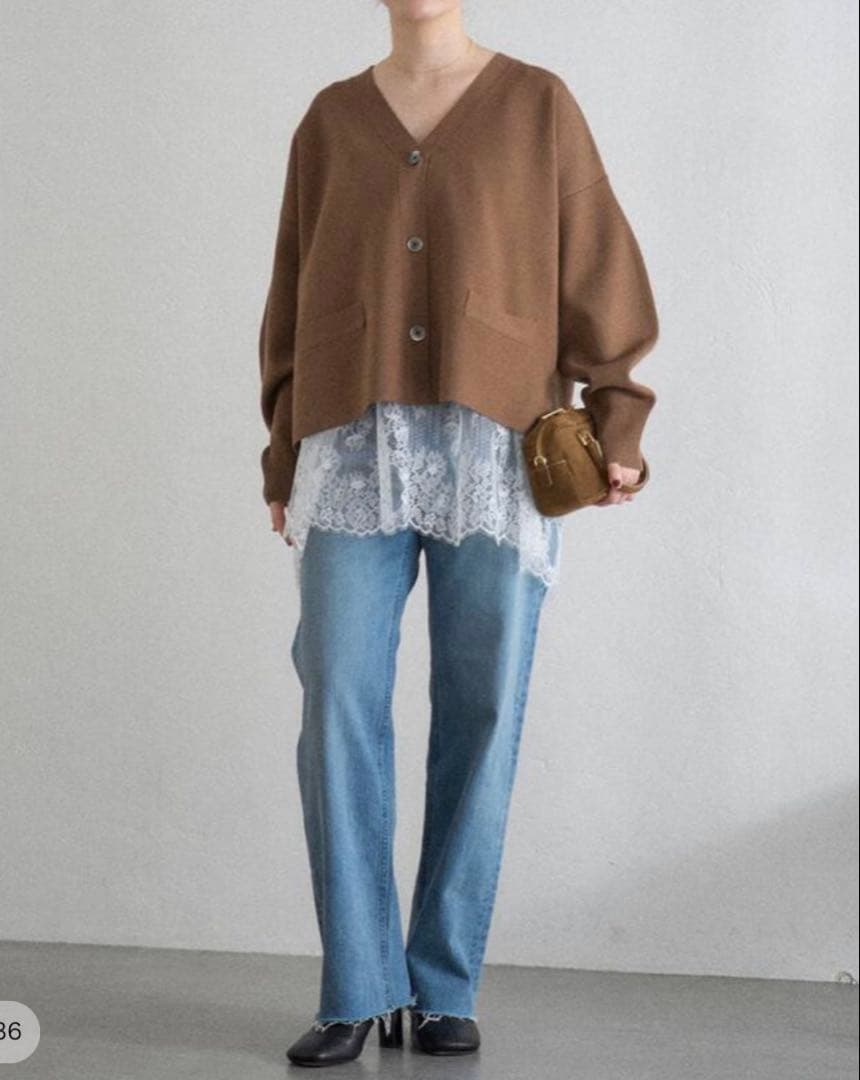 新品IENA Heriter/エリテ リバーレースキャミソール