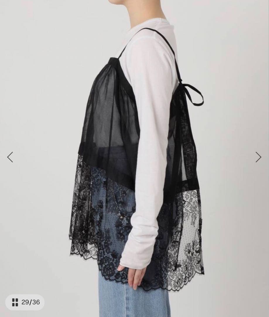 新品IENA Heriter/エリテ リバーレースキャミソール