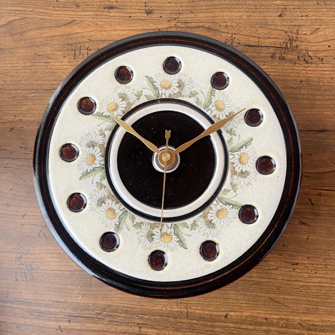 ロールストランド 陶器製 ヴィンテージ 壁掛け時計 電波時計に交換済