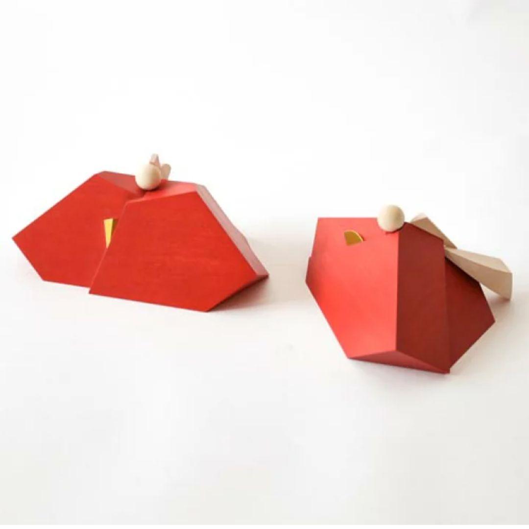 旭川クラフト T.MOTOI T.モトイ MHI-06 木製 モダン雛人形