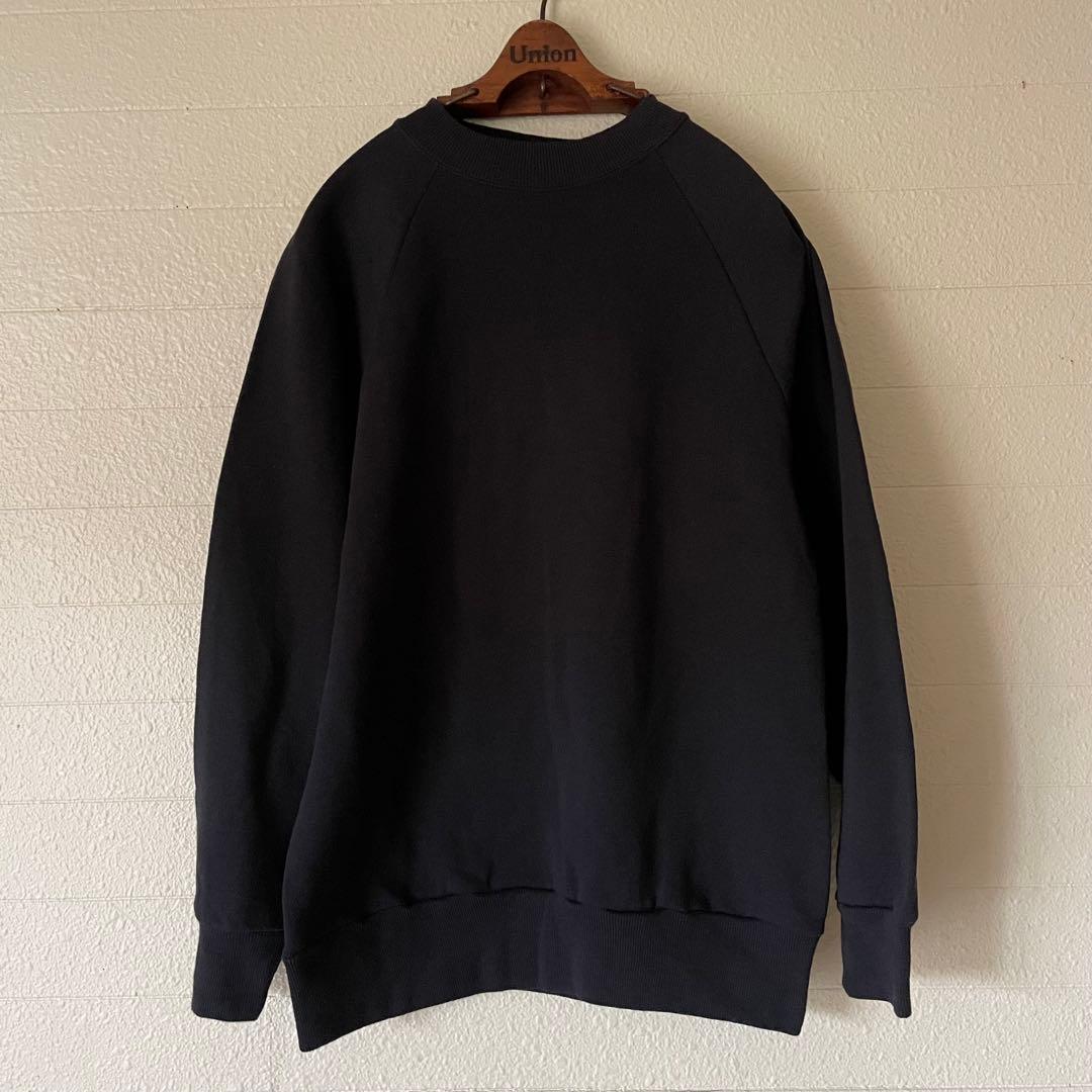 デッドストック 90s Hanes ラグランスウェットS ブラック 7枚セット