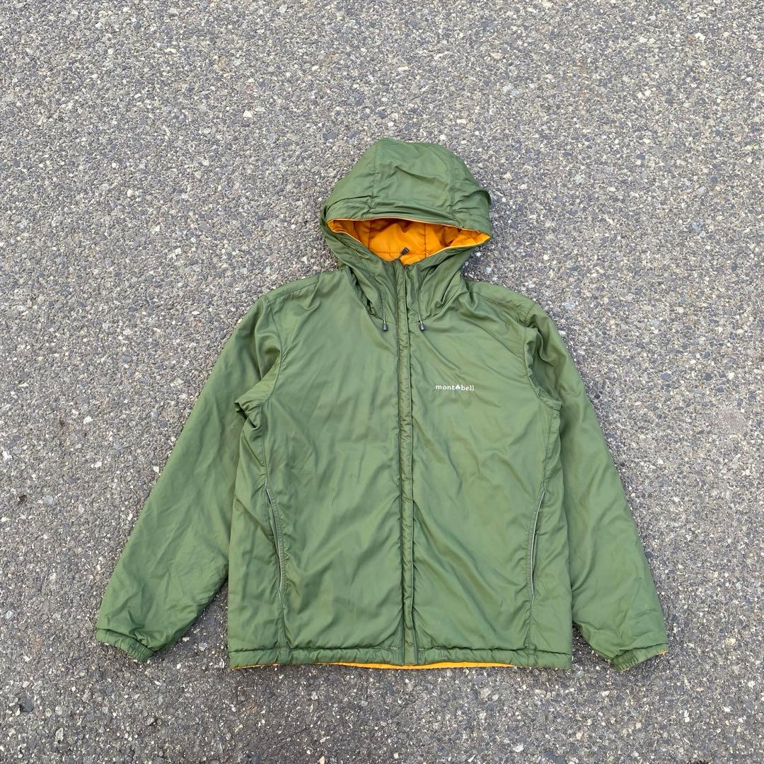 k*0様 mont-bell モンベル ダウンジャケット リバーシブル オレンジ