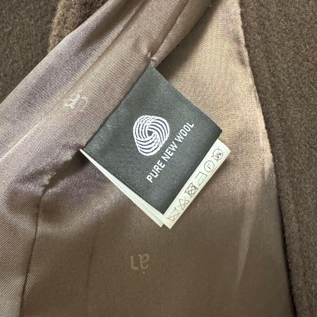 anuans ウールトレンチコート ブラウン