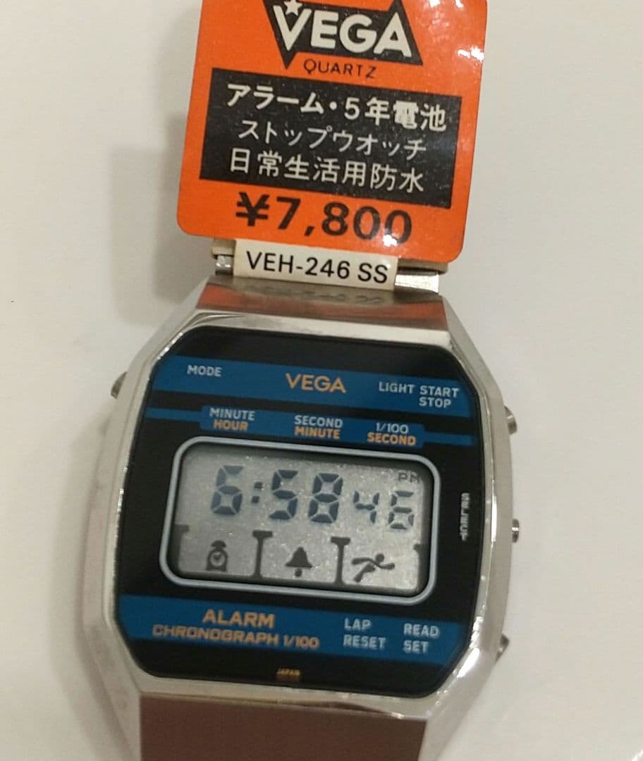 VEGA デジタル腕時計 VEH-246 SS 電池交換済み デッドストック