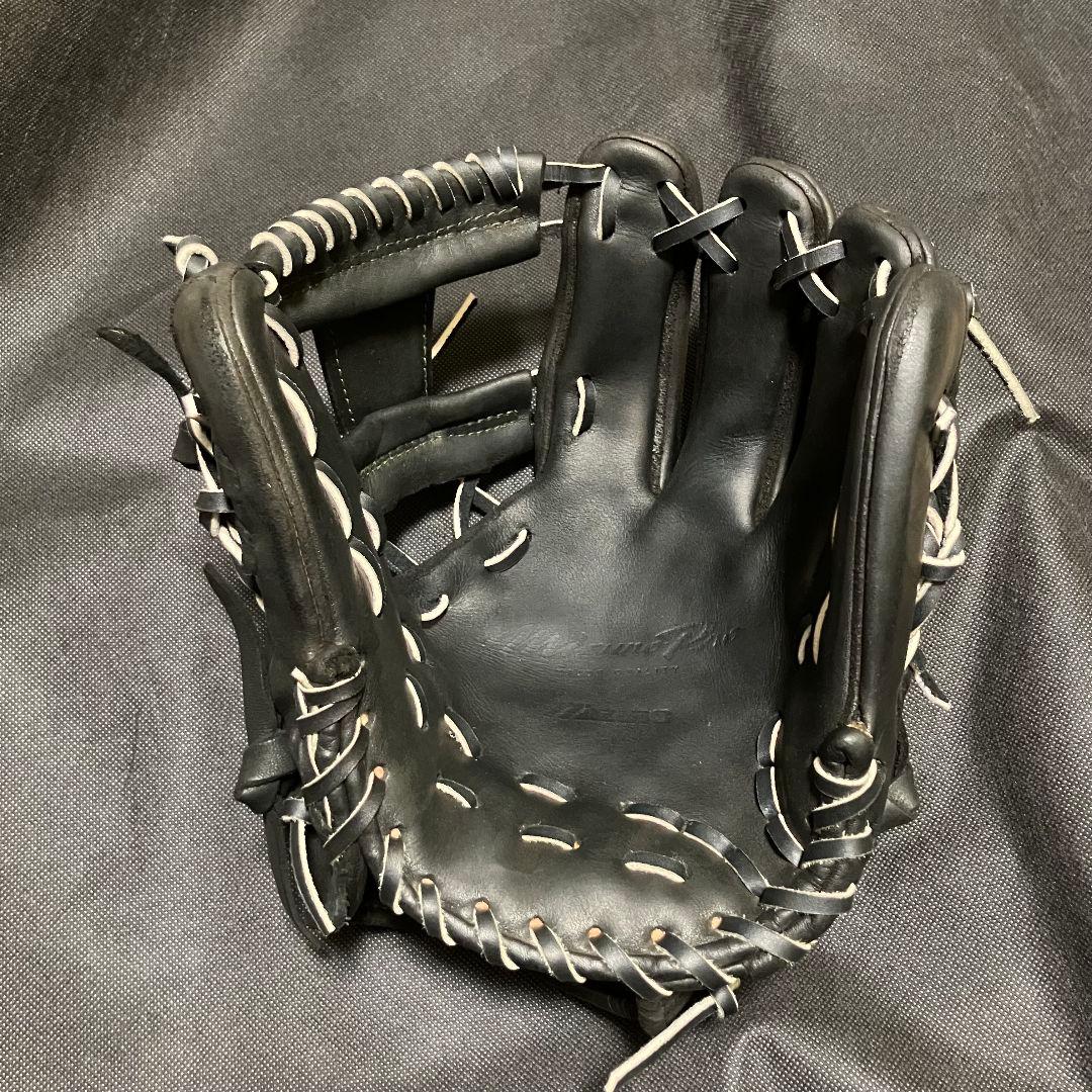 タ*カ様 ミズノプロ 硬式 内野手用 グラブ H14203 黒 高校野球対応 メ