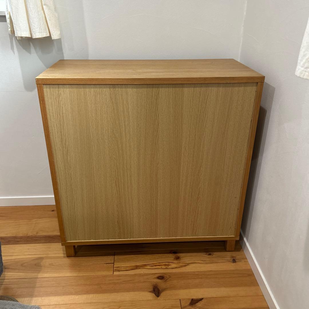 無印良品　食器棚　ガラス扉　脚付　廃盤