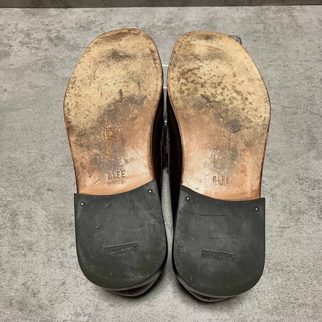 未使用級　フェラガモ　ビットローファー　ガンチーニ　ブラウン　2217