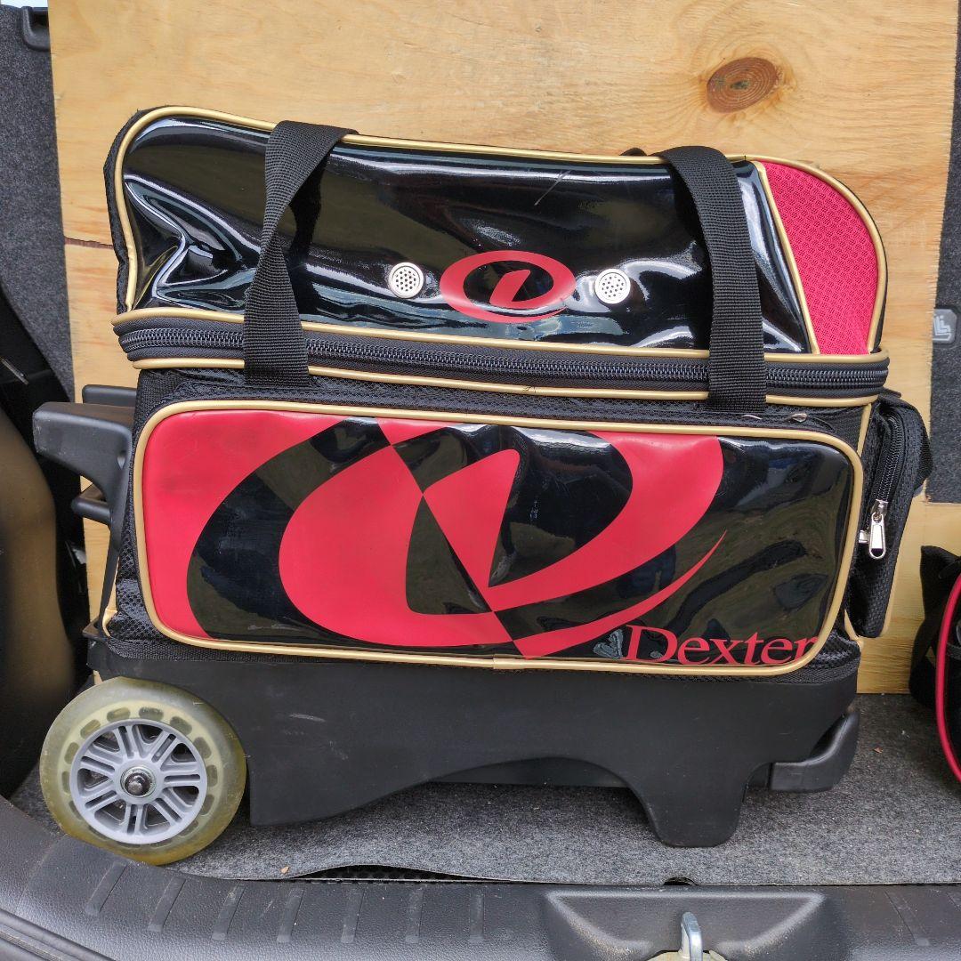 《オマケ有り》Dexter ボウリング用２個入バッグ ホイール付き
