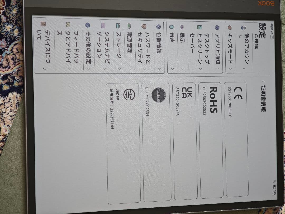 Androidタブレット本体 BOOX TAB X C