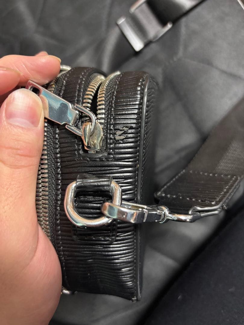 glitter ブラックショルダーバッグ