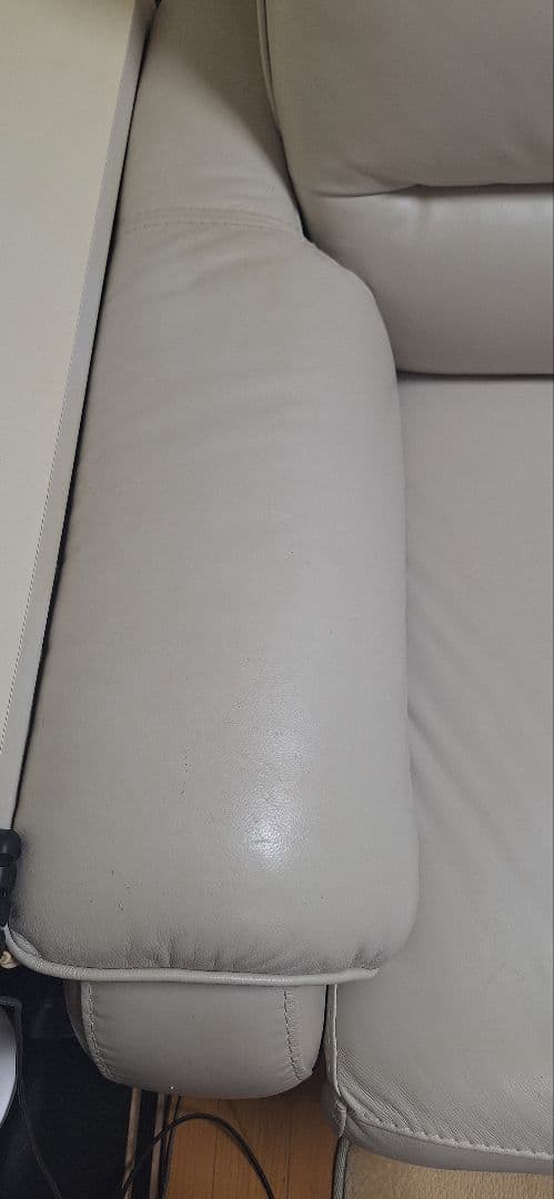 ニトリ電動ソファ（クローナ）3人掛けライトグレー_定価23万円①