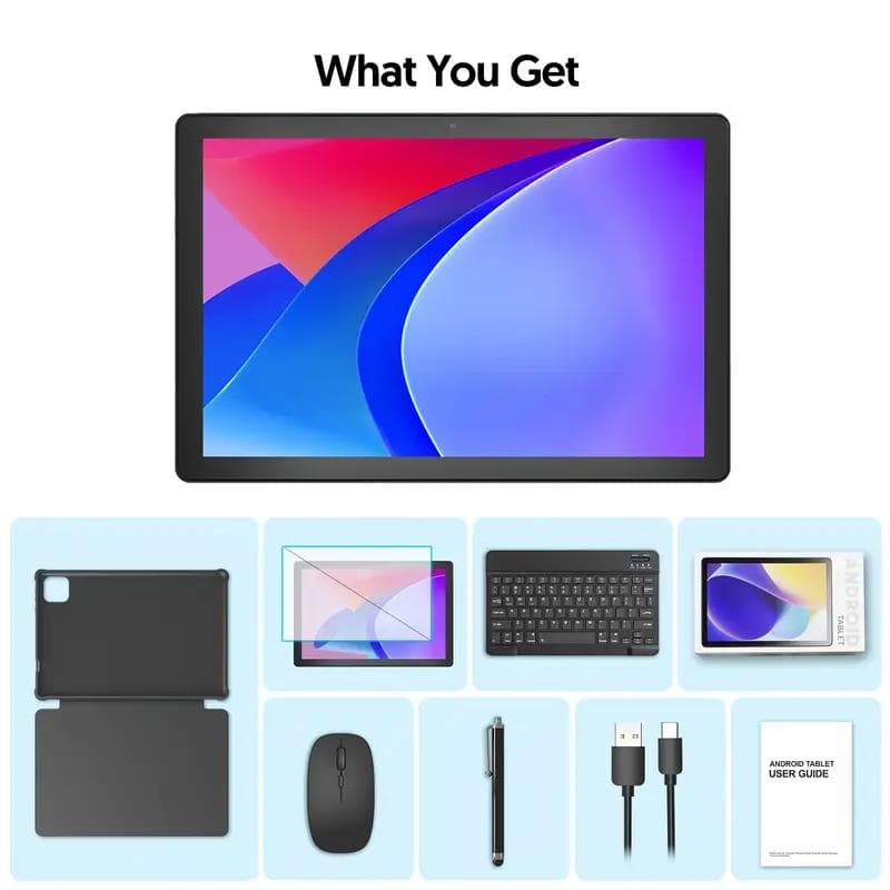 【新品未使用】 Android 15 10インチ タブレット 12GB RAM