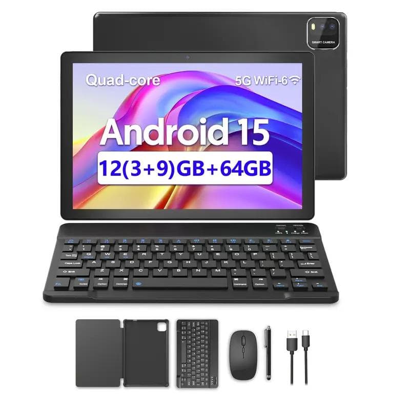 【新品未使用】 Android 15 10インチ タブレット 12GB RAM