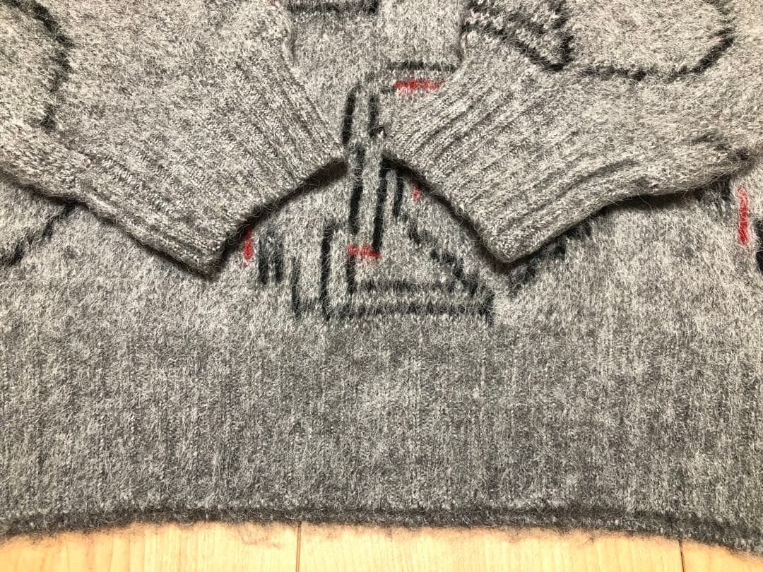 未使用タグ付！Schott（ショット）シャギーニット オリジナルハート／セーター