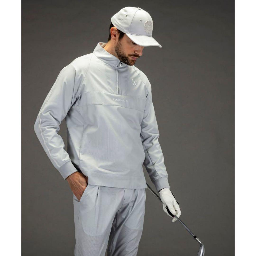 LUXE KAMPUS グレー ハーフジップジャケット Mサイズ 在庫SALE