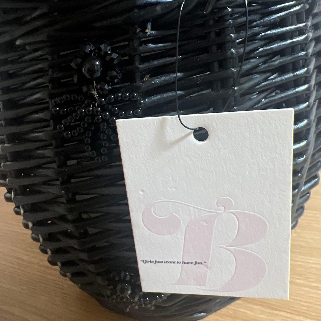 Bibiy ブラック かごバッグ