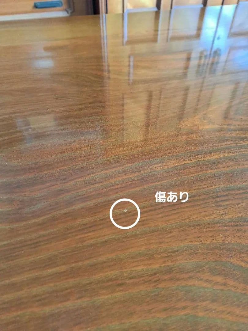 2回使用　木製座卓 光沢仕上げ 茶色