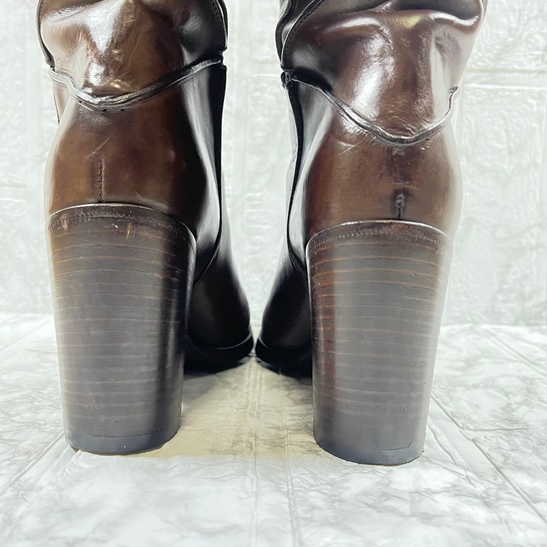 【美品】SARTORE サルトル　レザー　ロングブーツ　ハイヒール　ビブラム