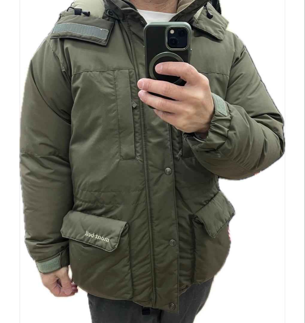 美品 希少レア モンベル ローガンダウンパーカ カーキ XSサイズ 旧モデル