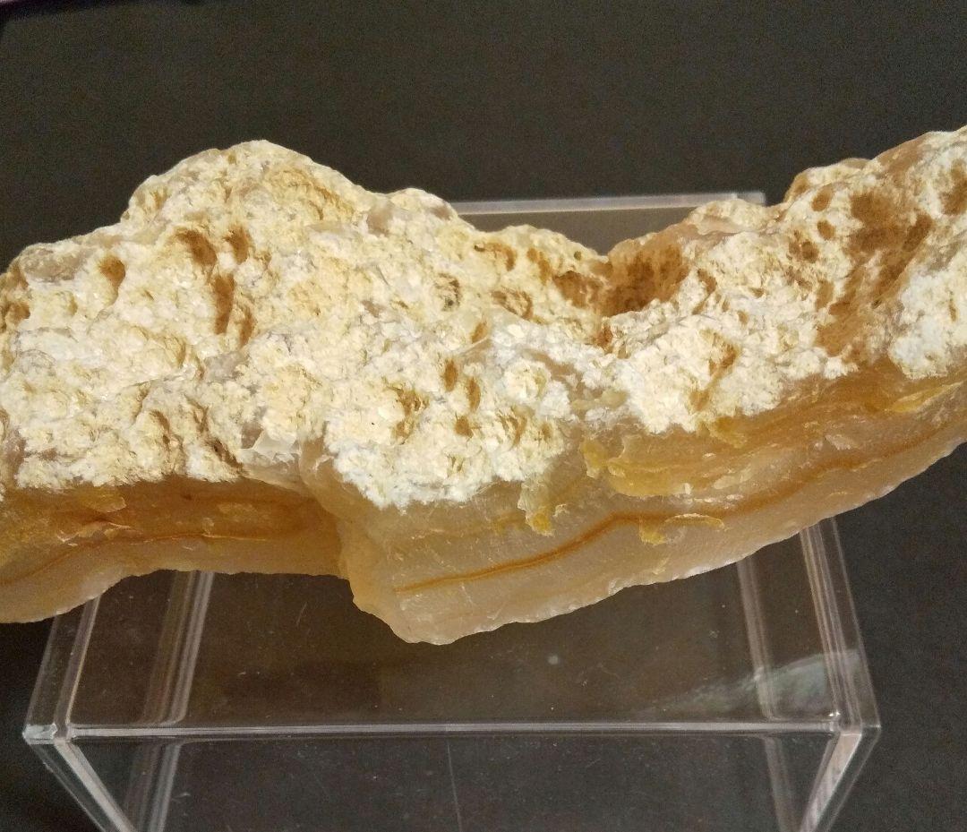 オレンジの縞瑪瑙 茨城県玉川産 carnelian 匿名配送送料込み 石ころ