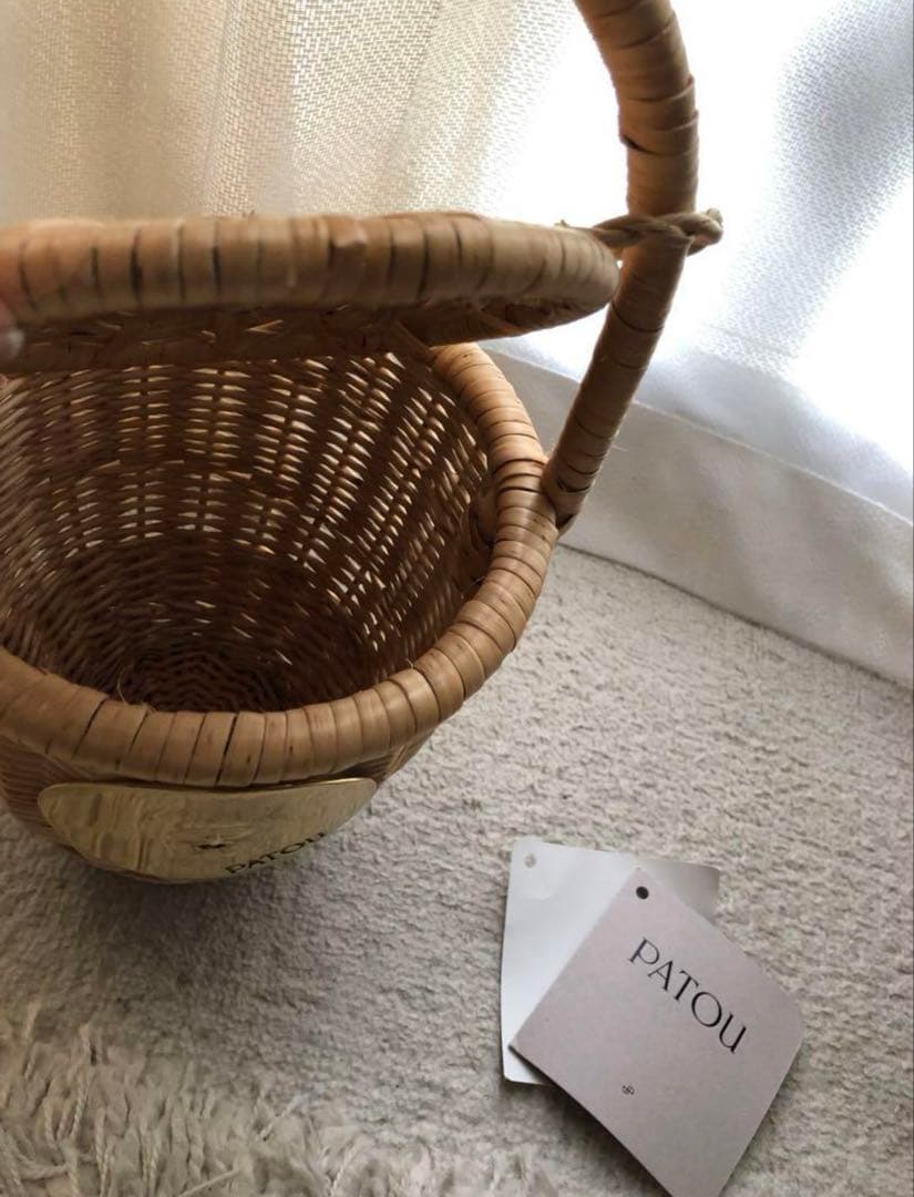 PATOU パトゥ　ウィッカーバケットバッグ　カゴバッグ　紗栄子さん使用