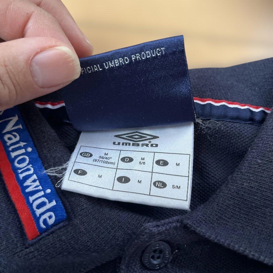 90s イングランド代表 UMBRO アンブロ マルチボーダー ポロシャツ