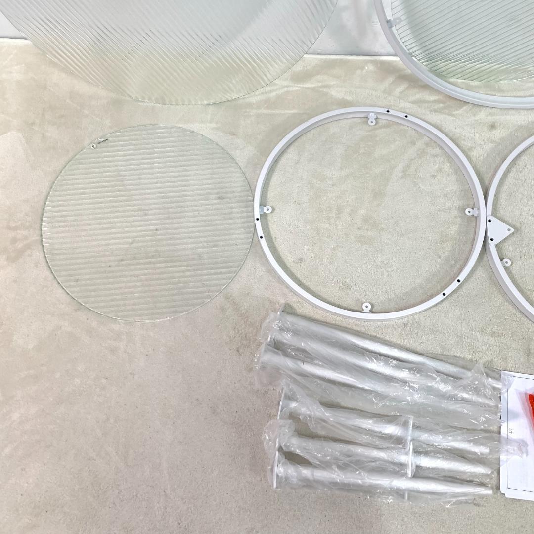 新品　ガラステーブル 2点セット センターテーブル ガラス天板1711-160