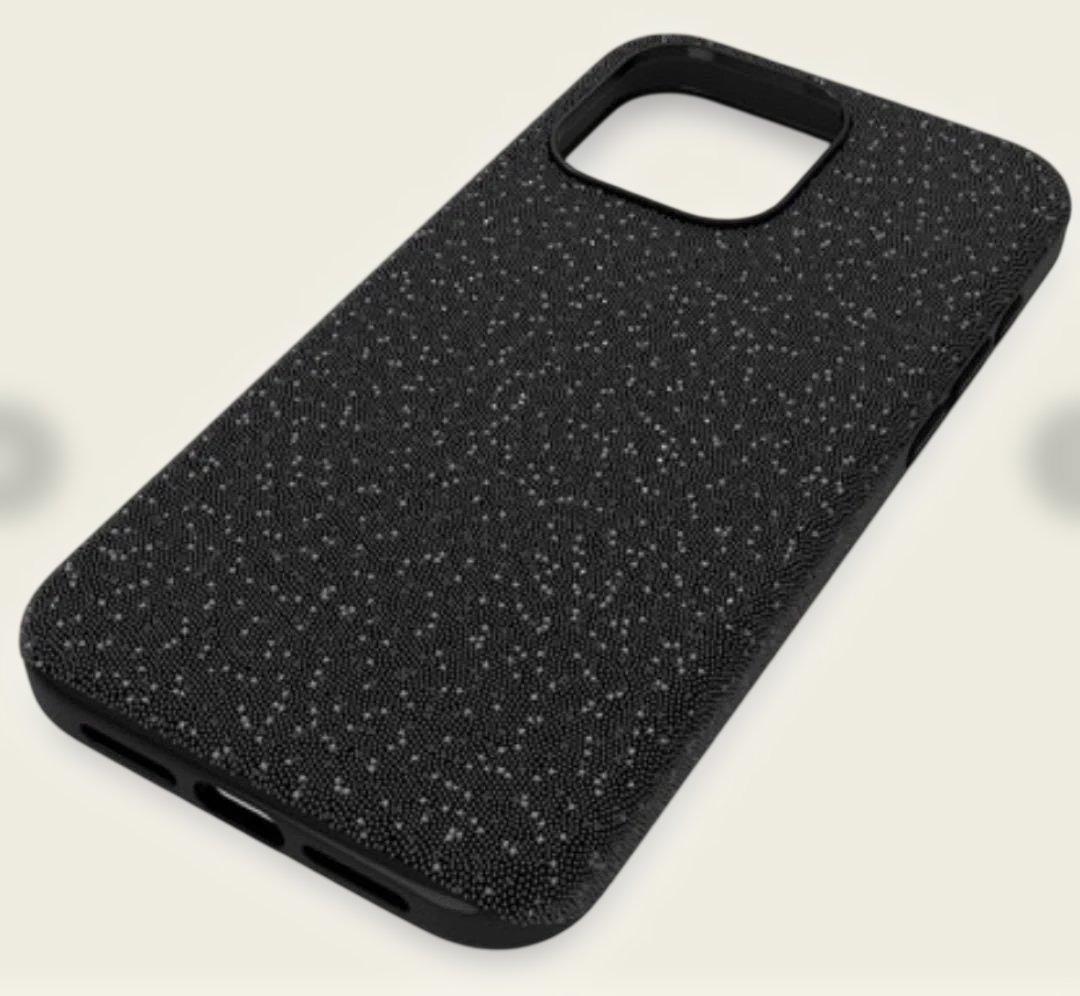 スワロフスキー　スマートフォンケース iPhone 15 ProMax ブラック
