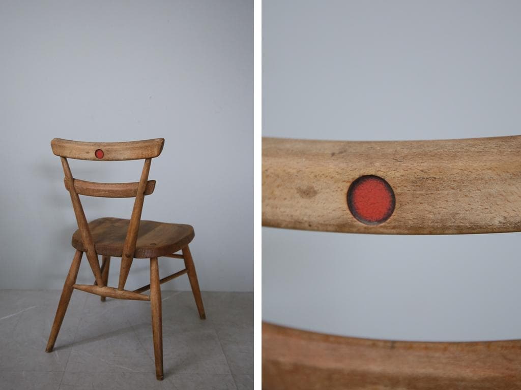 英国アンティークERCOLアーコールスタッキングチェア/子供イス91-130-2