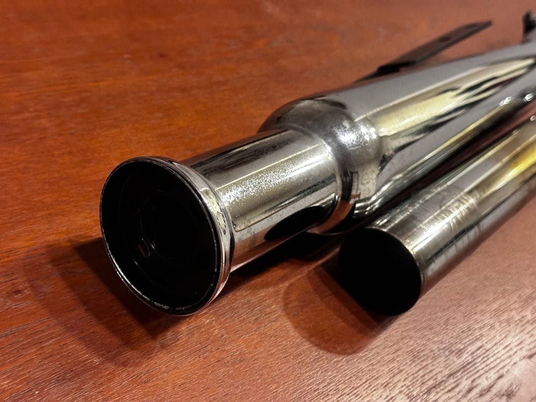 ガレージT＆F SR400　 アップトランペットマフラー ローパスバッフル